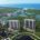 Kalea Bay 3D Rendering of Two Towers and Vegetation Overlay Drone Aerial Photo
