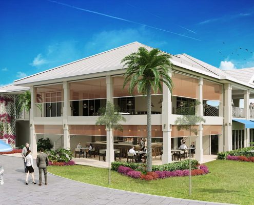 Sterling Oaks 3D Rendering of Renovated Residential Clubhouse Exterior (Bonita Springs, Florida)