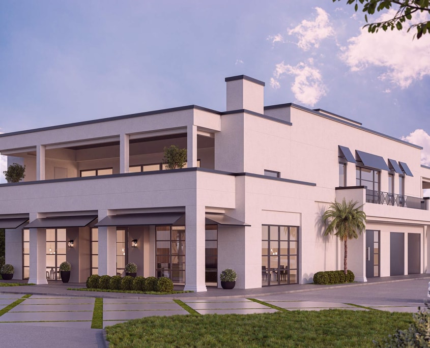Fort Myers Beach Exterior 3D rendering - View from south and west